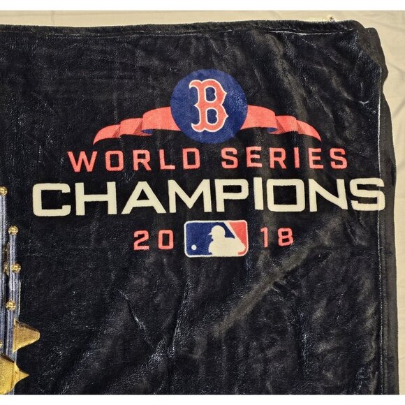 Boston Red Sox MLB 2018 World Series Champions Baseball Soft Throw 62x48" - Picture 4 of 8